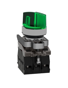 BOTÃO ROTATIVO LUM. VERDE Ø22mm METÁLICA 2 POS. NA+NF 230V - XB4BK123M5 2