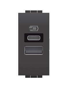LL-CARREG. USB A+C 3A 1MD ANTRACITE L4191AC - L4191AC