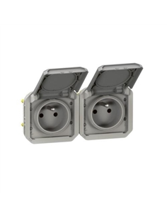 Plexo New IP55 componível 2x2P+T horiz. standard F/B 069562L - 069562L 2
