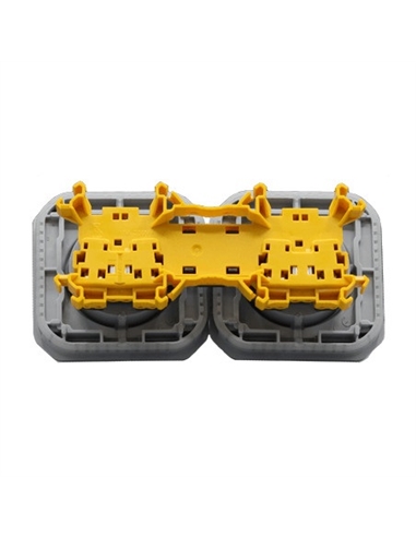 Plexo New IP55 componível 2x2P+T horiz. standard F/B 069562L #1 - 069562L
