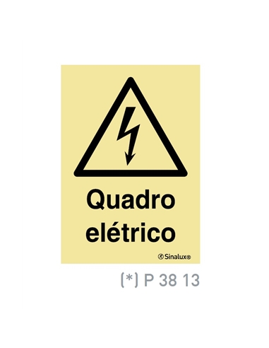 PLACA SINALUX "QUADRO ELÉTRICO" P3813 100X150 - P3813F10151COPT