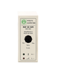 RELÉ SEQ. / FALTA DE FASE MICRO CONTROLE RSF 101 SIM 400V AC - 001RSF101SIM400AC