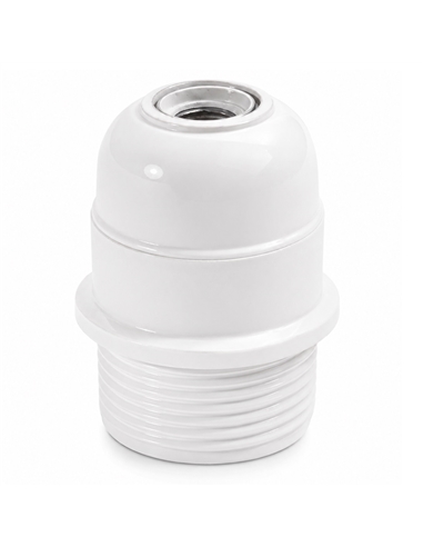 SUPORTE E27 1/2 ROSCADO C/ ENTRADA METALICA BRANCO - 12873502