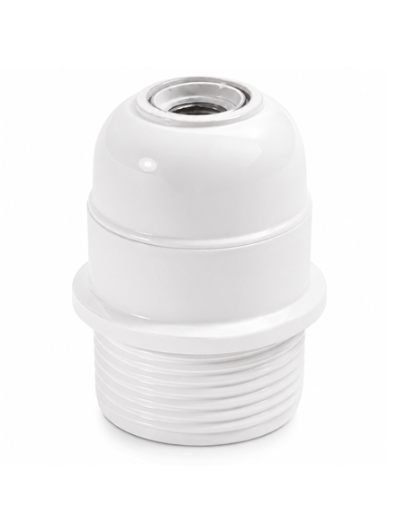 SUPORTE E27 1/2 ROSCADO C/ ENTRADA METALICA BRANCO - 12873502