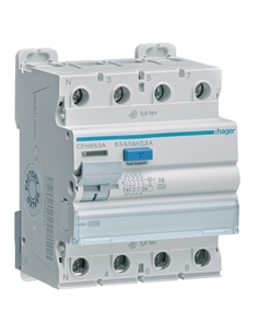 Inter. dif. 3P+N 63A 300mA tipo HI 4M CFH663A - CFH663A