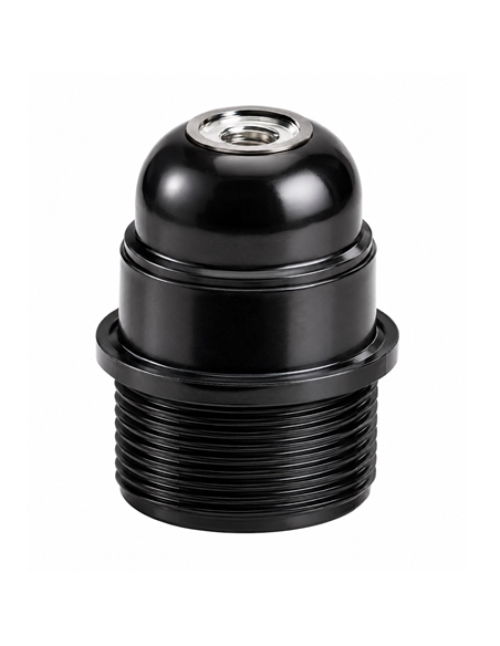 SUPORTE E27 1/2 ROSCADO C/ ENTRADA METALICA PRETO - 12735001