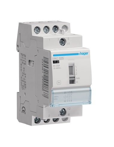 Contactor com manu 25A, 3NA, 230V ERC325 - ERC325