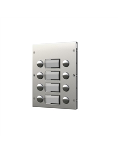 MÓDULO BOTONEIRA 4+4 BOTOES ACABAM. ALUMINIO VIDEX 8844D/A - VX-8844D/A