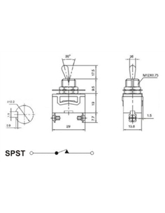 INTERRUPTOR ALAVANCA ON-OFF 10A 250V BIPOLAR PROK ITR102A/10 - ITR102A/10 2