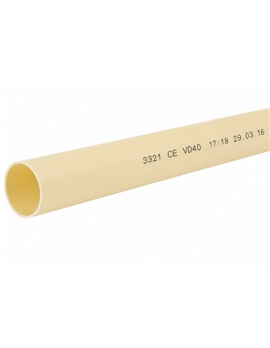 TUBO RIGIDO VD 40 CREME JSL [3321] - TUVD400CRA30