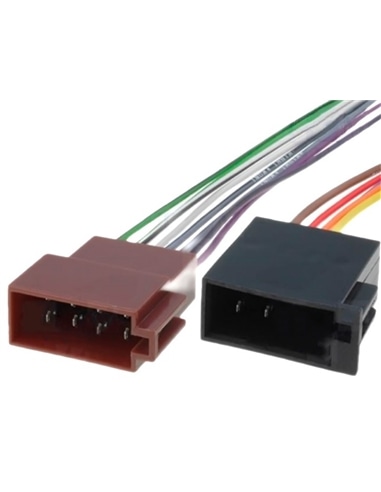 Fichas ISO Macho c/ fios [5+8 ligações] p/ Auto-rádio - ZRS-ISO-4/R