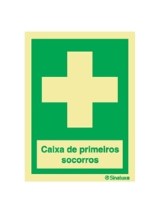 PLACA SINALUX "CAIXA PRIMEIROS SOCORROS" P0231 150X200 - P0231F15201EQPT