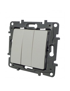 Niloé Antiga Interruptor Triplo Branco 664503 Legrand - 664503