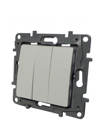 Niloé Antiga Interruptor Triplo Branco 664503 Legrand - 664503