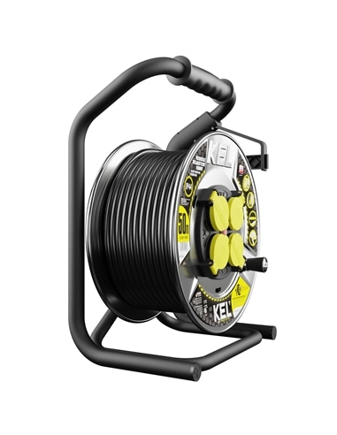 ENROLADOR IP44 4x Schuko 50M Cabo borracha 3G2,5 - 50000099469