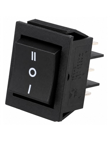 Interruptor basculante ON-OFF-ON 250VAC 15A 6 pinos preto - 500RS2032C0BK