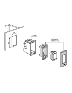 Caixa 1 módulo de embutir painel paredes ocas Bticino 510LN - 510LN 2