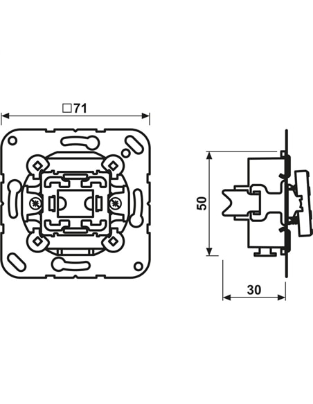Botão de pressão Unipolar NA 10A 250V Jung 531 U - JUNG531U