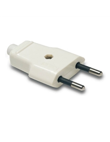 Ficha macho 2P 10A sem terra Famatel 1001F Branco - 2241001F10