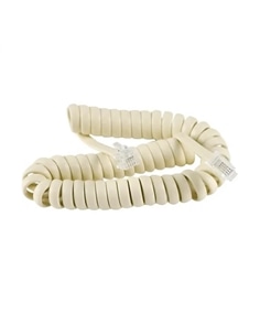 Cordão telefónico espiral de auscultador 4P4C creme - 2m - 68000480