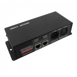 CONTROLADOR DMX512 RGB 12/24VDC 3 CANAIS 8A IP25 - 455611141521