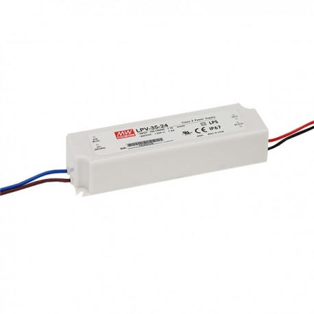 Fonte Aliment. 24VDC 2.5A 60W IP67 - Mean Well - LPV-60-24