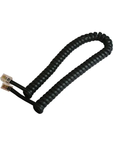 CORDÃO TELEFONICO ESPIRAL AUSCULT. 4P4C PRETO 4 METROS - 68000486