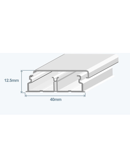 CALHA 40X12,5 BRANCA 10050CBR - 10050CBR